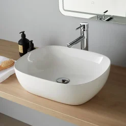 Planète Bain Vasque à poser 49.5 cm blanc brillant - Manille