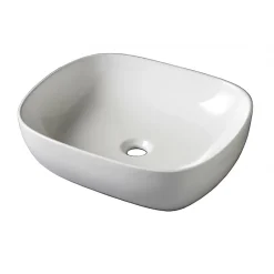 Planète Bain Vasque à poser 49.5 cm blanc brillant - Manille