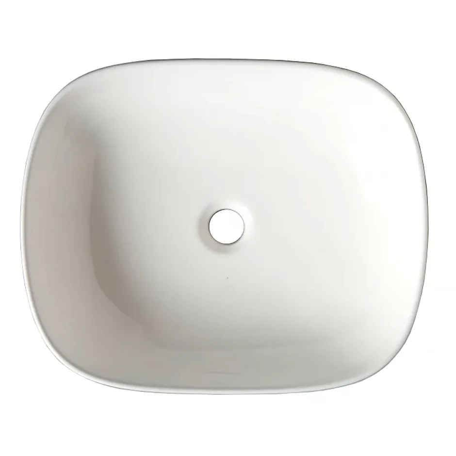 Planète Bain Vasque à poser 49.5 cm blanc brillant - Manille