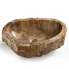 Pegane Vasque à poser / lavabo en pierre naturelle coloris brun - Longueur 45 x Hauteur 15 x Profondeur 40 cm* Vasque À Poser