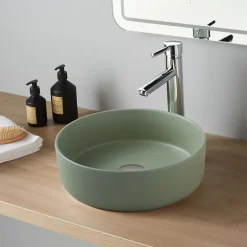 Planète Bain Vasque à poser Andria 37cm - Vert mat - Rebords fins* Vasque À Poser