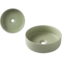 Planète Bain Vasque à poser Andria 37cm - Vert mat - Rebords fins* Vasque À Poser