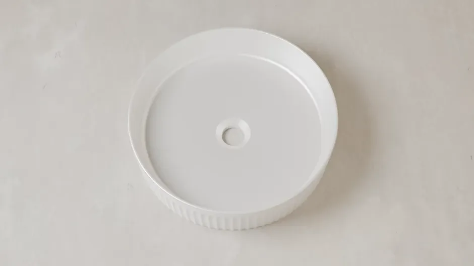Sanitaire Vasque à poser cannelée BEYOND 40cm Blanc Mat