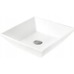 Silla Global Vasque à poser carré, céramique 41x41x12 cm Blanc* Lavabo