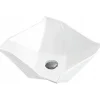Silla Global Vasque à poser carré, céramique 42x42x13,5 cm Blanc
