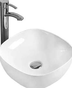 Silla Global Vasque à poser carré 37,5x37,5x12 cm, Blanc