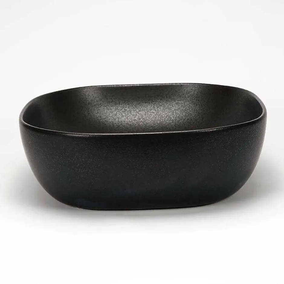Rue Du Bain Vasque à Poser Carrée - Céramique Noir Mat - 41x41 cm - Vasco* Vasque À Poser