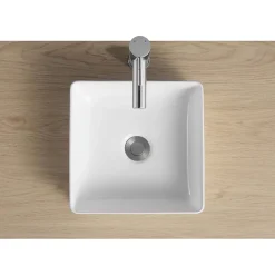Mob-In Vasque à poser carrée en céramique blanche 30cm* Vasque À Poser