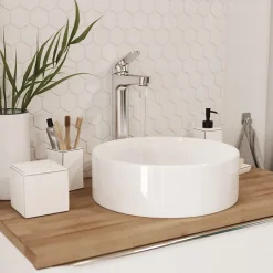 GoodHome Vasque à poser céramique blanc Scalea* Vasque À Poser