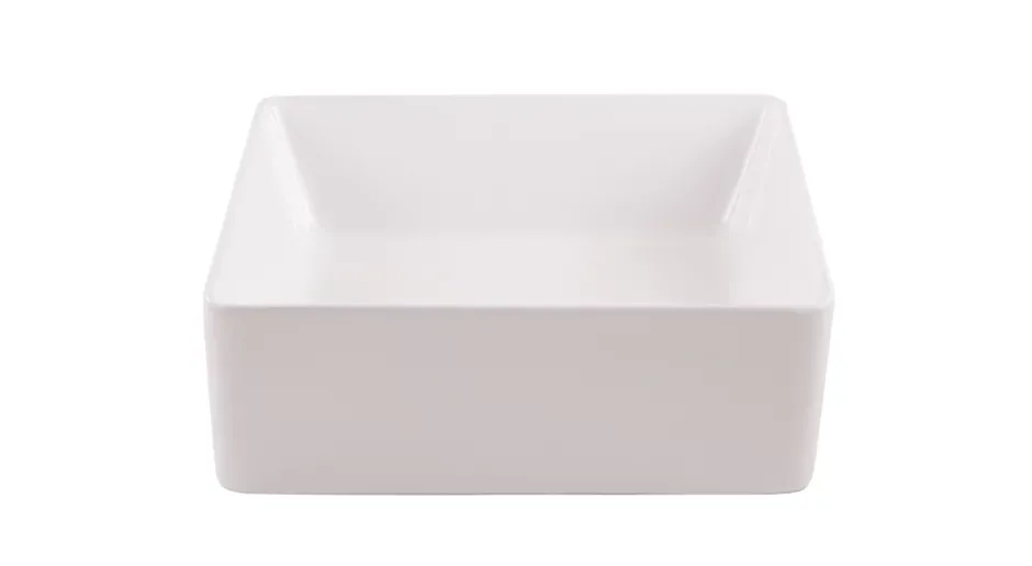 GoodHome Vasque à poser en céramique blanche l.38 x H.13 x P.38,5 cm Padma* Vasque À Poser