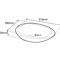 Planète Bain Vasque à poser galet en céramique blanche - Galet* Vasque À Poser