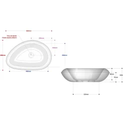 Planète Bain Vasque à poser galet en pierre naturelle de qualité