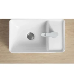 Mob-In Vasque à poser ou à suspendre rectangle en céramique 43x26,5cm