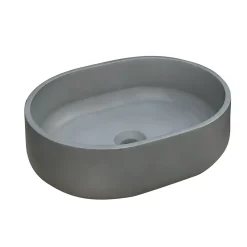 Homesight Vasque à poser ovale béton allégé Kult