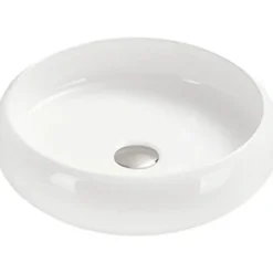 Silla Global Vasque à poser ovale, céramique 41,5x41,5x12 cm Blanc* Lavabo