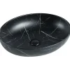 Silla Global Vasque à poser ovale, céramique 52x39,5x13 cm Noir