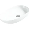 Silla Global Vasque à poser ovale, céramique 55,5x30,5x11 cm Blanc
