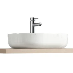 Homesight Vasque à poser ovale céramique imitation marbre blanc Lou* Vasque À Poser