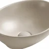 Silla Global Vasque à poser ovale, céramique 40,5x33x14 cm, Beige mat