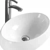 Silla Global Vasque à poser ovale, céramique 60x40x15 cm, Blanc