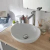 GoodHome Vasque à poser ovale céramique blanche Nessa* Vasque À Poser
