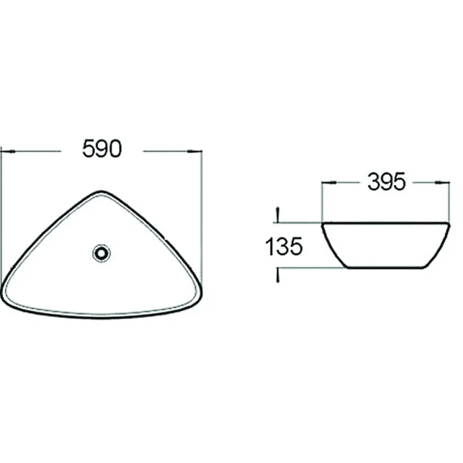 Silla Global Vasque à poser ovale, céramique, 59x39,5x13,5 cm, blanc