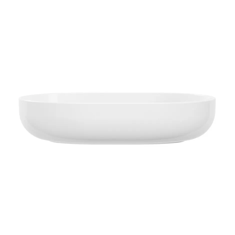GoodHome Vasque à poser ovale céramique blanc brillant Cavally* Vasque À Poser