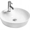 Silla Global Vasque à poser ovale, céramique 43x43x13 cm Blanc* Lavabo