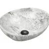 Silla Global Vasque à poser ovale, céramique 40,5x33x14 cm Gris* Lavabo