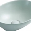 Silla Global Vasque à poser ovale, céramique 40,5x33x14 cm bleu mat* Lavabo