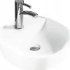 Silla Global Vasque à poser ovale, céramique, 40x40x12 cm, blanc* Lavabo