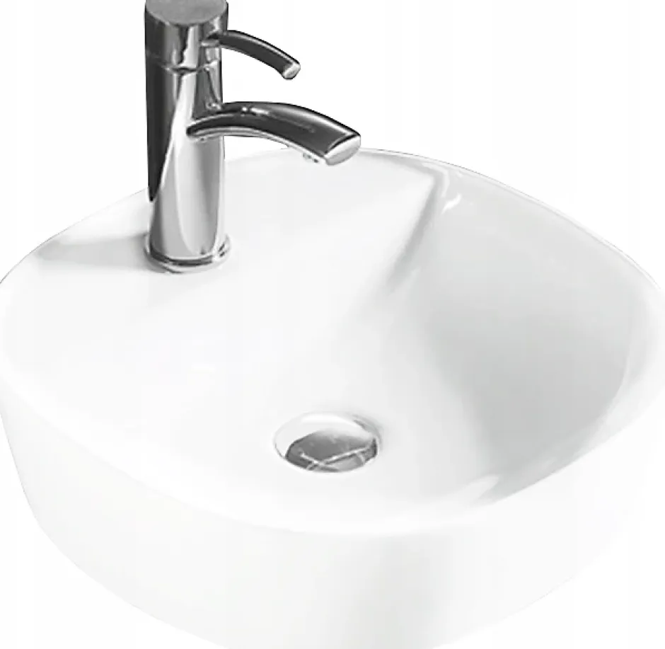Silla Global Vasque à poser ovale, céramique, 40x40x12 cm, blanc* Lavabo