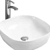 Silla Global Vasque à poser ovale, céramique 42,5x42,5x14,5 cm Blanc