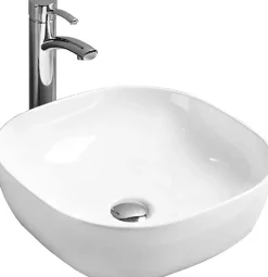 Silla Global Vasque à poser ovale, céramique 42,5x42,5x14,5 cm Blanc