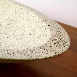 Autres Vasque à poser ovale grise en Terrazzo pour salle de bain élégante