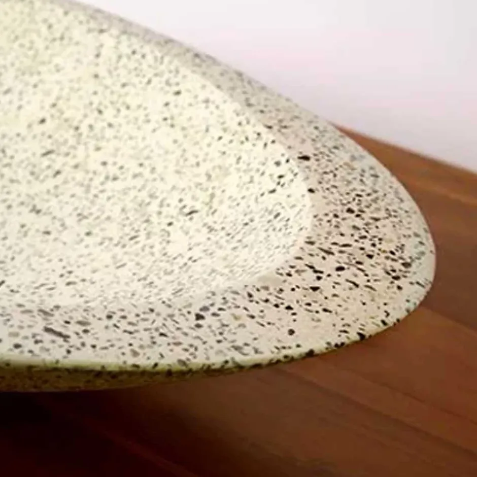 Autres Vasque à poser ovale grise en Terrazzo pour salle de bain élégante