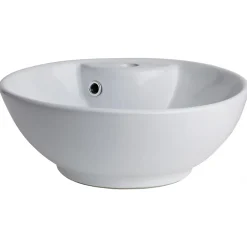 Planète Bain Vasque à poser porcelaine blanche 41cm- Rebords fins