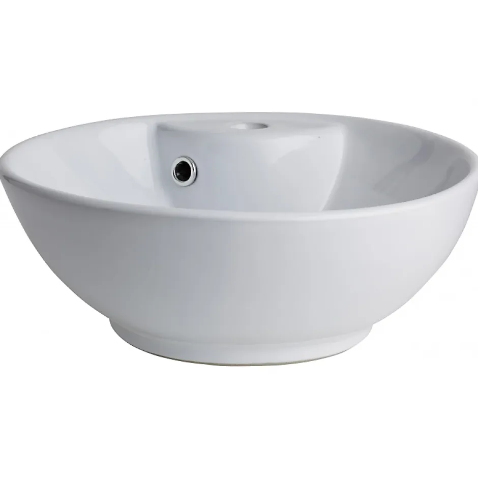 Planète Bain Vasque à poser porcelaine blanche 41cm- Rebords fins