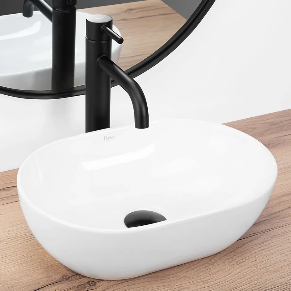 Rea Vasque À Poser Amelia Mini White Oval* Vasque À Poser