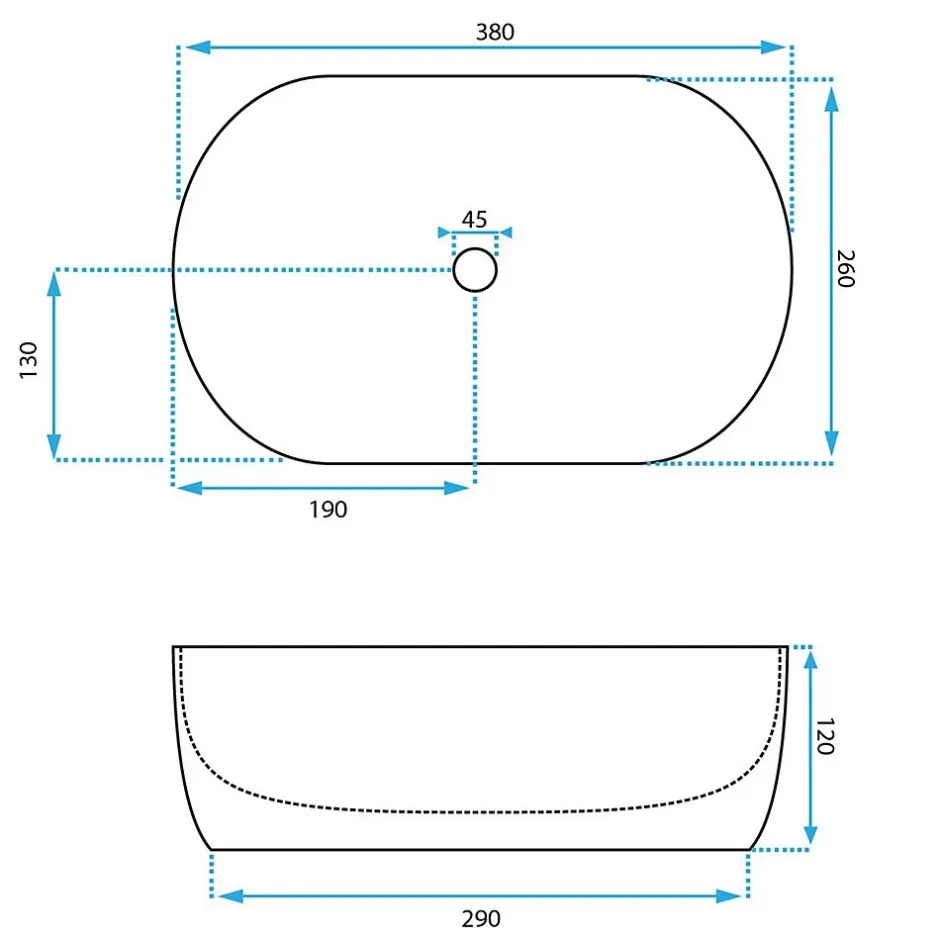 Rea Vasque À Poser Amelia Mini White Oval* Vasque À Poser