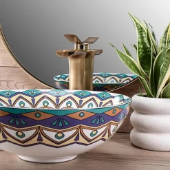 Rea Vasque À Poser Aztec Blue Round