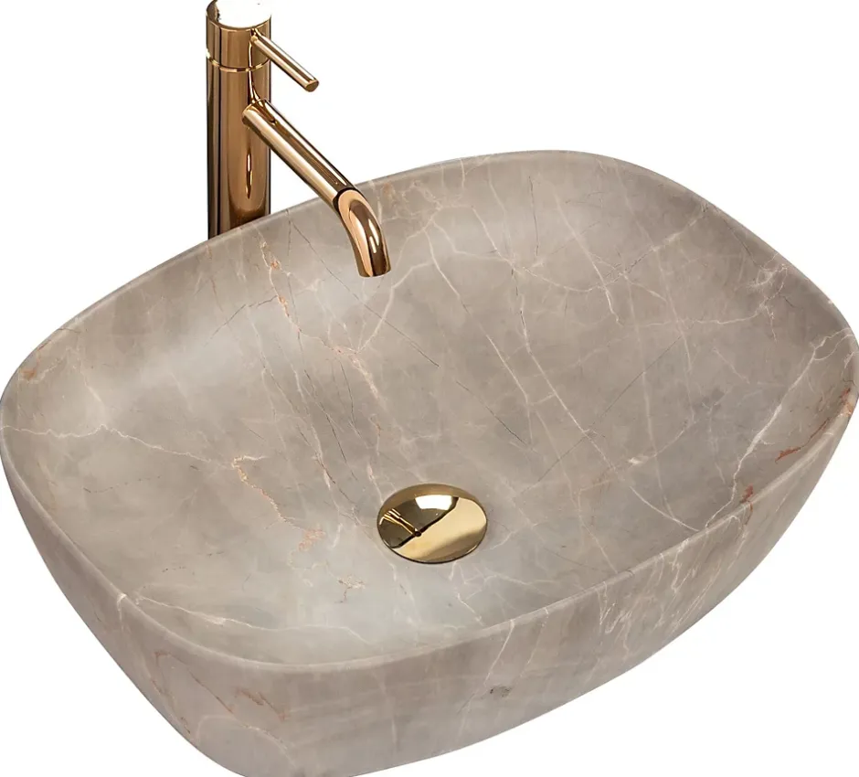Rea Vasque À Poser Freja Beige Oval* Vasque À Poser