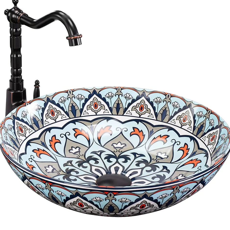 Rea Vasque À Poser Mexico Multicolour Oval* Vasque À Poser