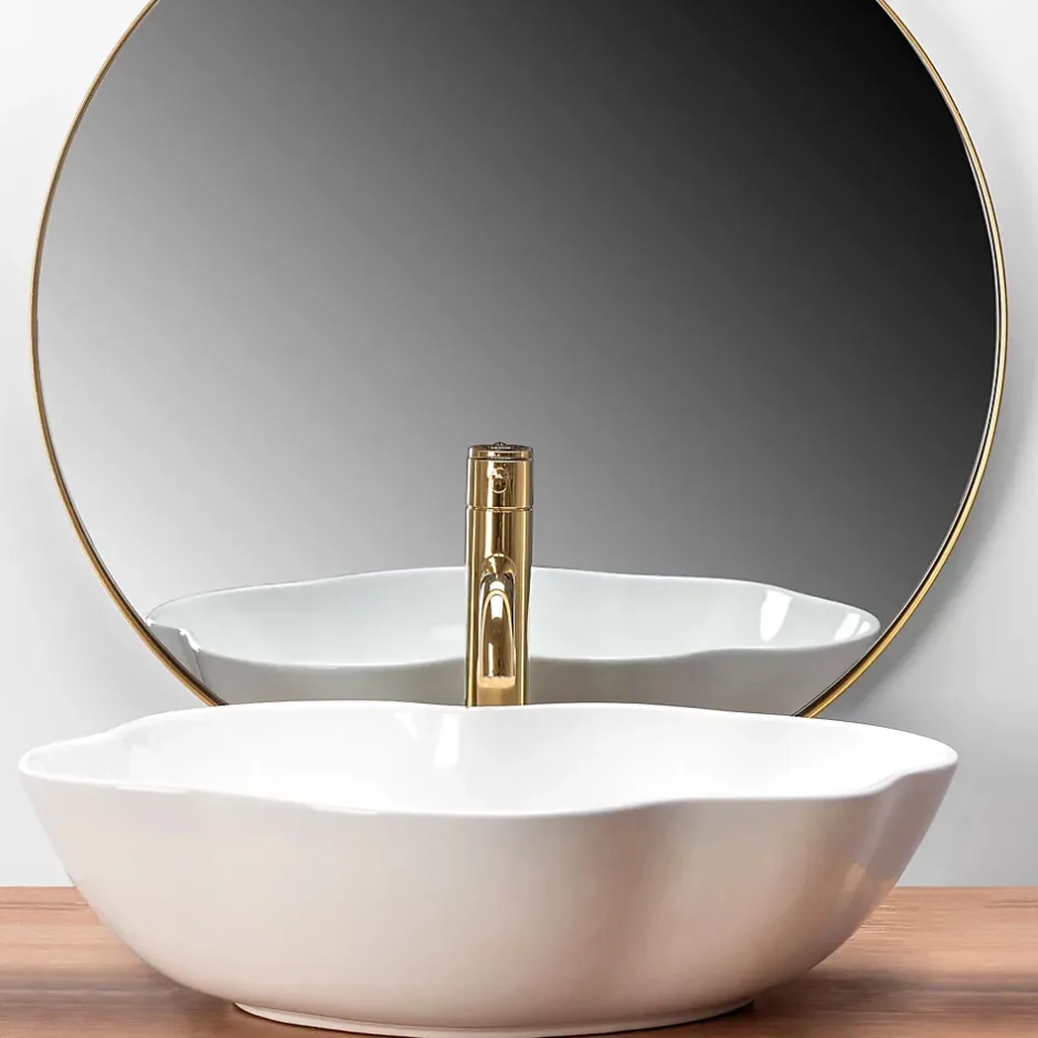 Rea Vasque À Poser Pearl White Oval