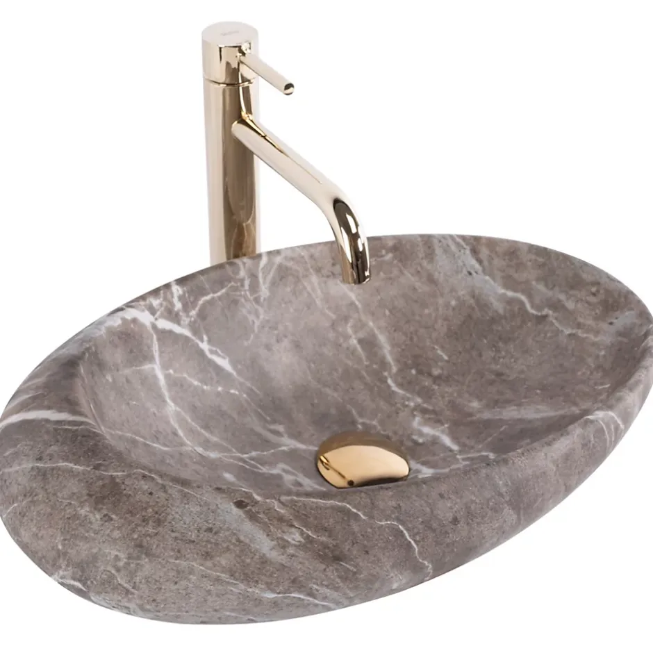 Rea Vasque À Poser Roxy B Stone Nature Grey Oval* Vasque À Poser