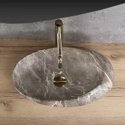 Rea Vasque À Poser Roxy B Stone Nature Grey Oval* Vasque À Poser