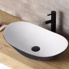 Rea Vasque À Poser Royal White Black Oval* Vasque À Poser