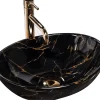 Rea Vasque À Poser Sofia Marble Shiny Black Oval