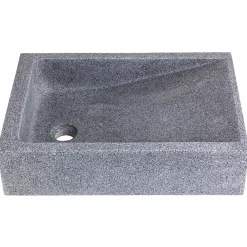Planète Bain Vasque à poser rectangle en pierre naturelle
