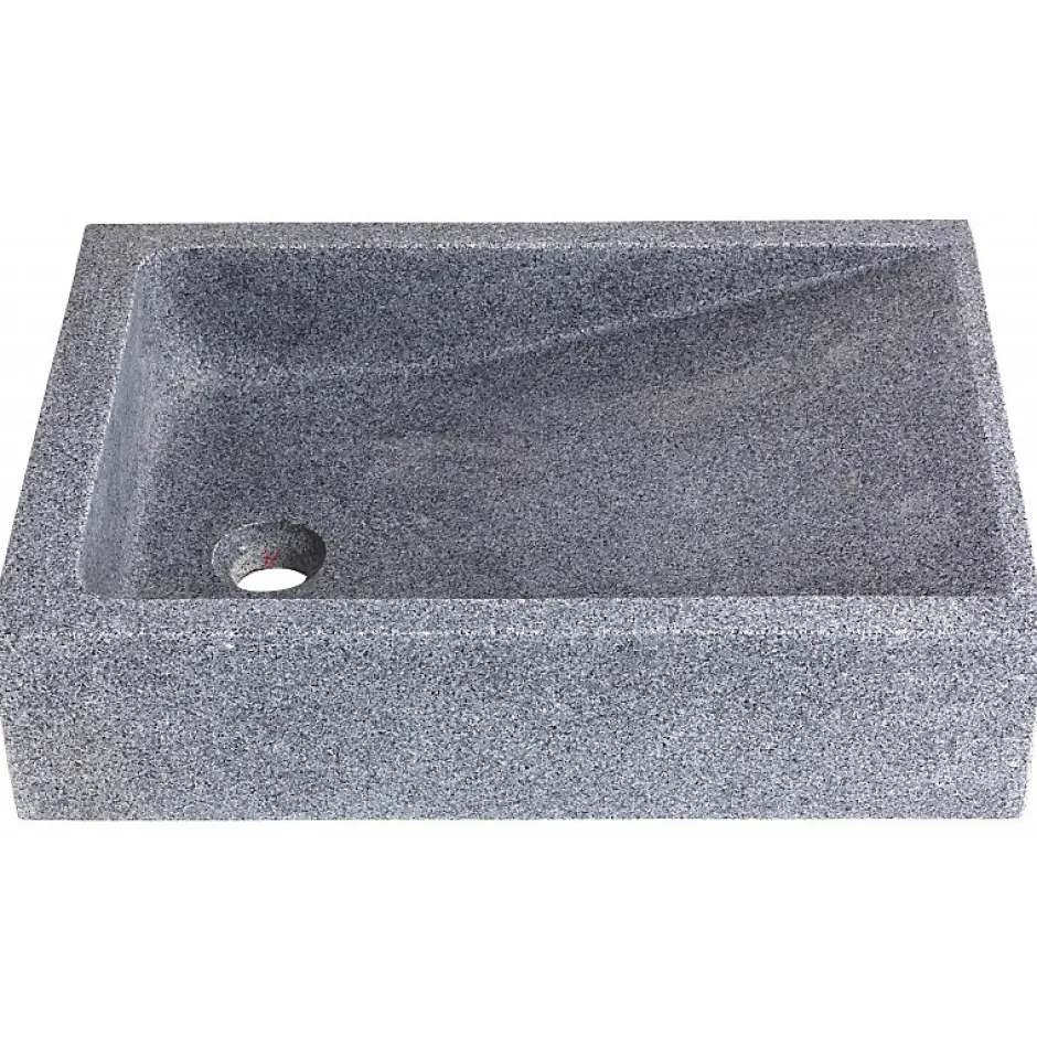 Planète Bain Vasque à poser rectangle en pierre naturelle